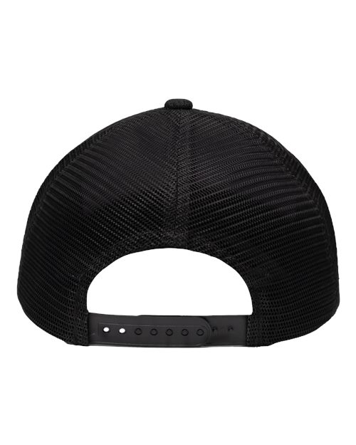 Sportsman SP1650 Modern Six-Panel Trucker Fit Cap #color_X Hatch Black/ Black