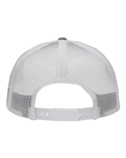 Sportsman SP1650 Modern Six-Panel Trucker Fit Cap #color_X Hatch Grey/ White