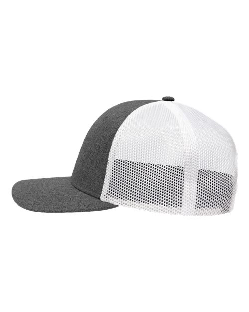Sportsman SP1650 Modern Six-Panel Trucker Fit Cap #color_X Hatch Grey/ White