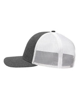 Sportsman SP1650 Modern Six-Panel Trucker Fit Cap #color_X Hatch Grey/ White