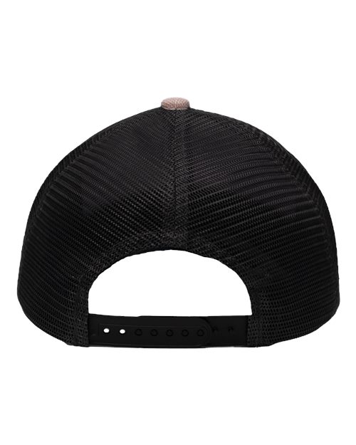 Sportsman SP1650 Modern Six-Panel Trucker Fit Cap #color_X Hatch Khaki/ Black