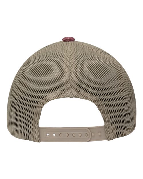 Sportsman SP1650 Modern Six-Panel Trucker Fit Cap #color_X Hatch Red/ Khaki