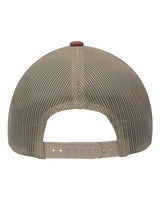 Sportsman SP1650 Modern Six-Panel Trucker Fit Cap #color_X Hatch Red/ Khaki