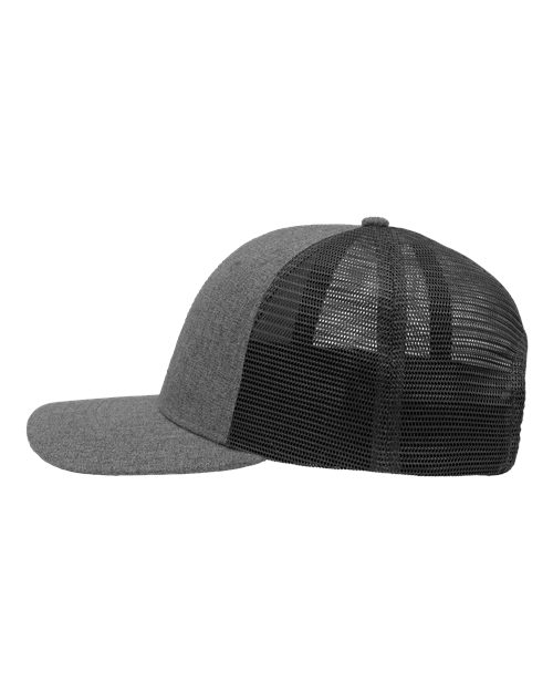 Sportsman SP1650 Modern Six-Panel Trucker Fit Cap #color_Black Heather/ Black