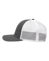 Sportsman SP1650 Modern Six-Panel Trucker Fit Cap #color_Black Heather/ White