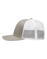 Sportsman SP1650 Modern Six-Panel Trucker Fit Cap #color_Grey Heather/ White