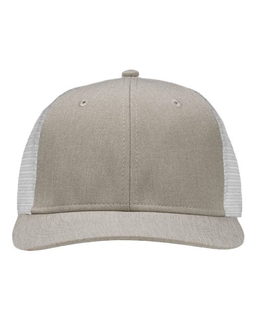Sportsman SP1650 Modern Six-Panel Trucker Fit Cap #color_Grey Heather/ White