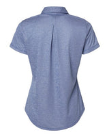 Adidas A592 Women's Space Dyed Polo #color_Collegiate Royal Melange