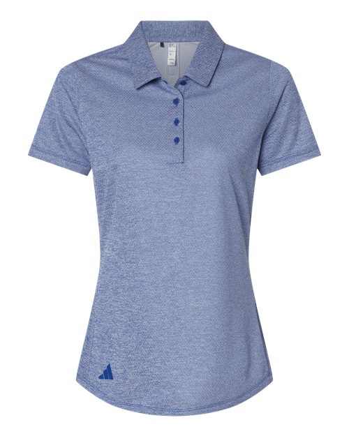Adidas A592 Women's Space Dyed Polo #color_Collegiate Royal Melange