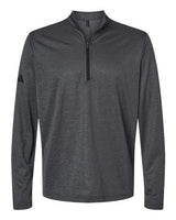 Adidas A593 Space Dyed Quarter-Zip Pullover #color_Black Melange