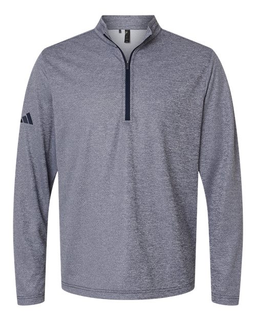 Adidas A593 Space Dyed Quarter-Zip Pullover #color_Collegiate Navy Melange