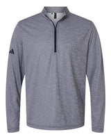 Adidas A593 Space Dyed Quarter-Zip Pullover #color_Collegiate Navy Melange