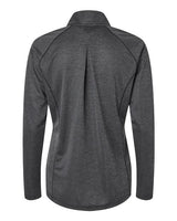 Adidas A594 Women's Space Dyed Quarter-Zip Pullover #color_Black Melange