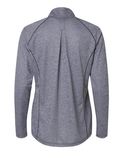 Adidas A594 Women's Space Dyed Quarter-Zip Pullover #color_Collegiate Navy Melange