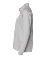 Adidas A594 Women's Space Dyed Quarter-Zip Pullover #color_Grey One Heather