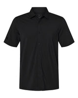 Adidas A595 Button Down Short Sleeve Shirt #color_Black