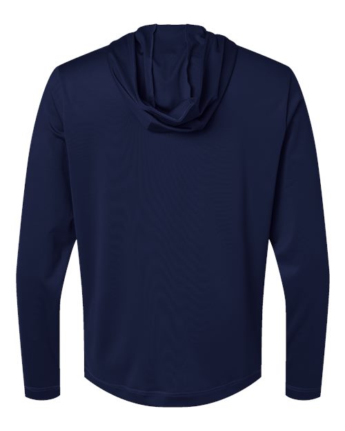 Adidas A596 Lightweight Performance Quarter-Zip Hooded Pullover #color_Collegiate Navy