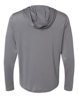 Adidas A596 Lightweight Performance Quarter-Zip Hooded Pullover #color_Grey Three