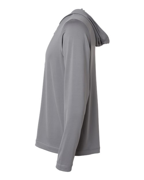 Adidas A596 Lightweight Performance Quarter-Zip Hooded Pullover #color_Grey Three