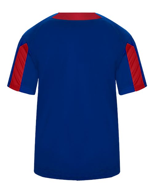 Alleson Athletic 2976 Youth Striker Placket #color_Royal/ Red