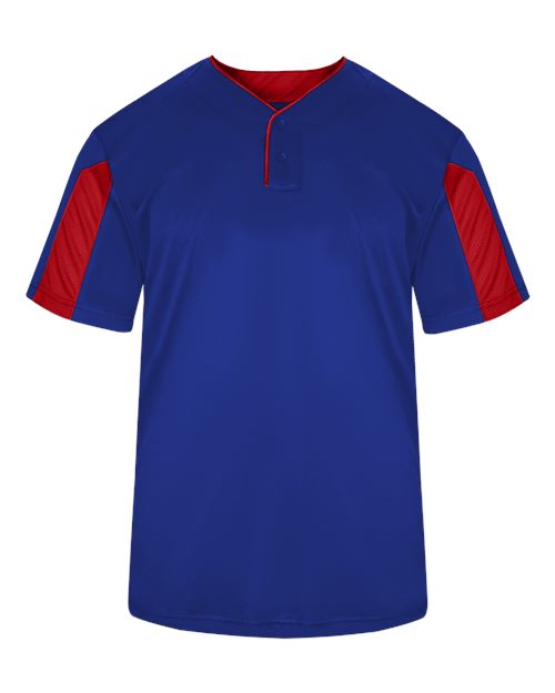 Alleson Athletic 2976 Youth Striker Placket #color_Royal/ Red