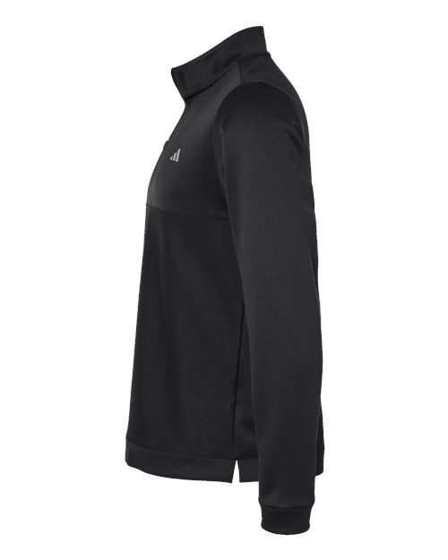 Adidas A2001 Ultimate365 Textured Quarter-Zip Pullover #color_Black