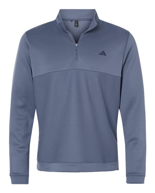 Adidas A2001 Ultimate365 Textured Quarter-Zip Pullover #color_Preloved Ink