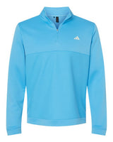 Adidas A2001 Ultimate365 Textured Quarter-Zip Pullover #color_Semi Blue Burst