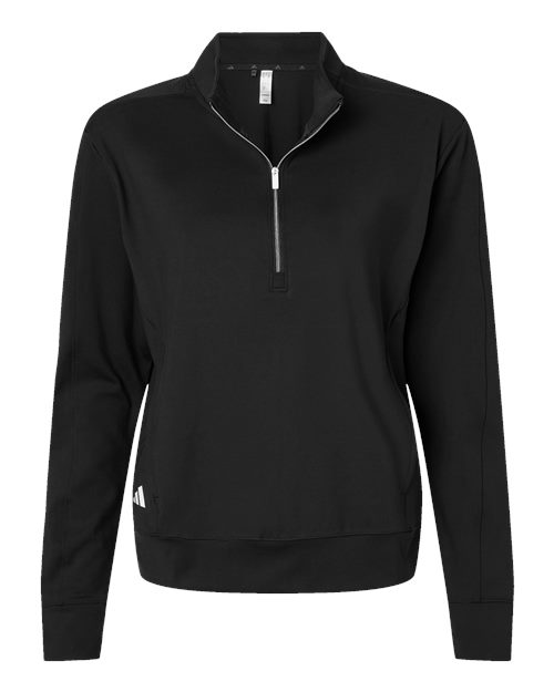 Adidas A1002 Women's Ultimate365 Quarter-Zip Pullover #color_Black