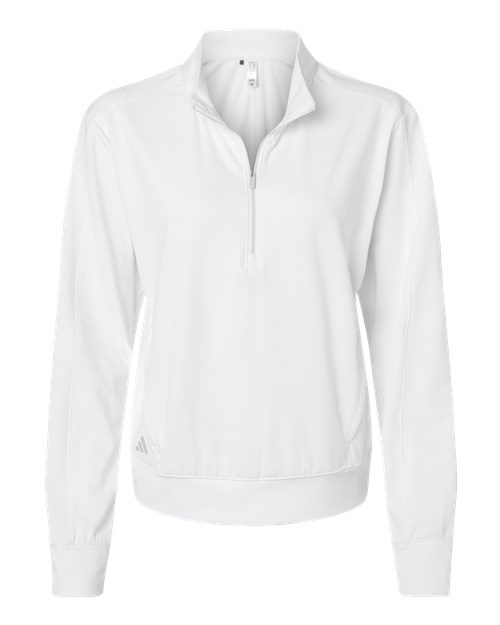 Adidas A1002 Women's Ultimate365 Quarter-Zip Pullover #color_White