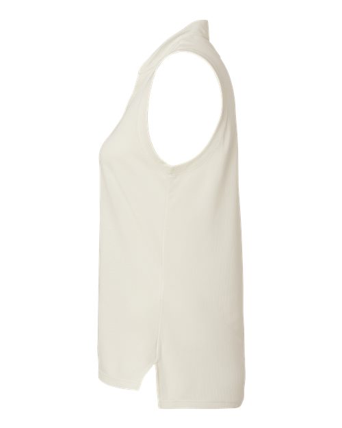 Adidas A1001 Women's Ultimate365 Textured Sleeveless Shirt #color_Ivory