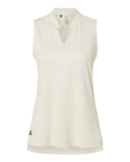 Adidas A1001 Women's Ultimate365 Textured Sleeveless Shirt #color_Ivory