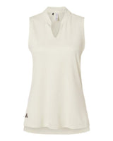 Adidas A1001 Women's Ultimate365 Textured Sleeveless Shirt #color_Ivory