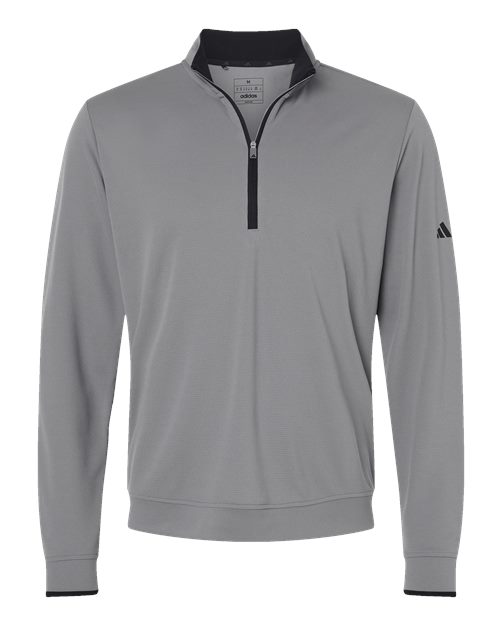 Adidas A2002 Lightweight Quarter-Zip Pullover #color_Grey Three/ Black