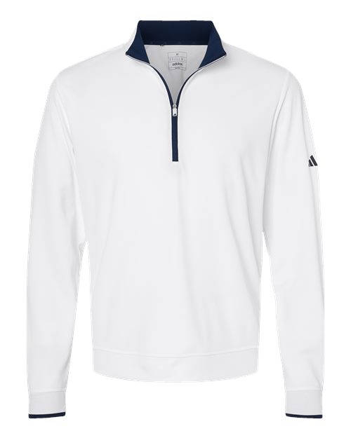 Adidas A2002 Lightweight Quarter-Zip Pullover #color_White/ Navy