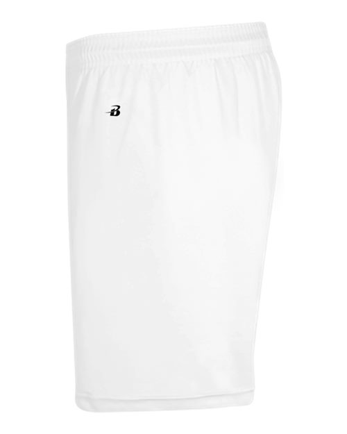 "Badger 4146 B-Core 5" Pocketed Shorts #color_White"