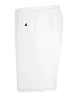 "Badger 4146 B-Core 5" Pocketed Shorts #color_White"