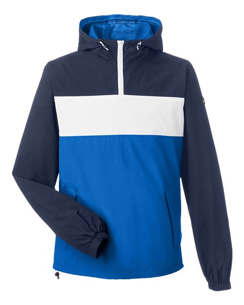 Nautica N17174 Unisex Windward Pullover Anorak #color_NAUTICA NVY/ ROY