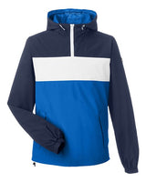 Nautica N17174 Unisex Windward Pullover Anorak #color_NAUTICA NVY/ ROY