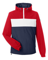 Nautica N17174 Unisex Windward Pullover Anorak #color_TRU RED/ NA NAVY