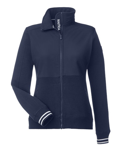 Nautica N17387 Ladies' Navigator Full-Zip Jacket #color_NAUTICA NAVY