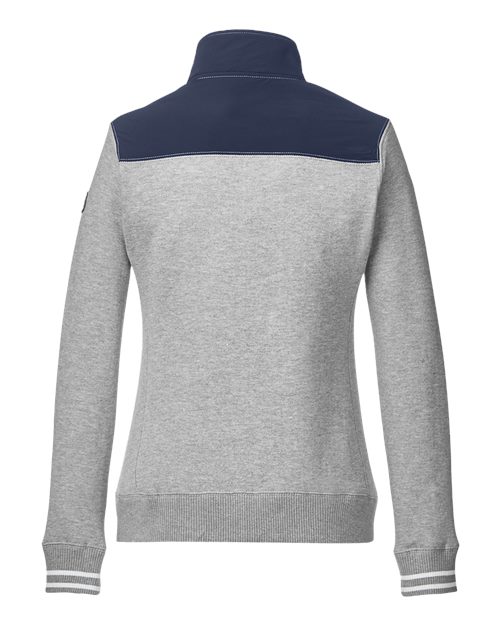 Nautica N17387 Ladies' Navigator Full-Zip Jacket #color_OXFORD/ NAT NVY