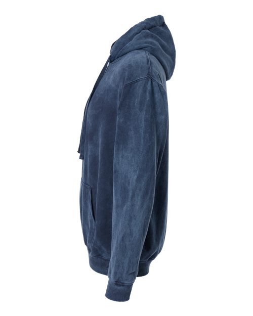 Dyenomite 854MW Premium Fleece Mineral Wash Hooded Sweatshirt #color_Midnight