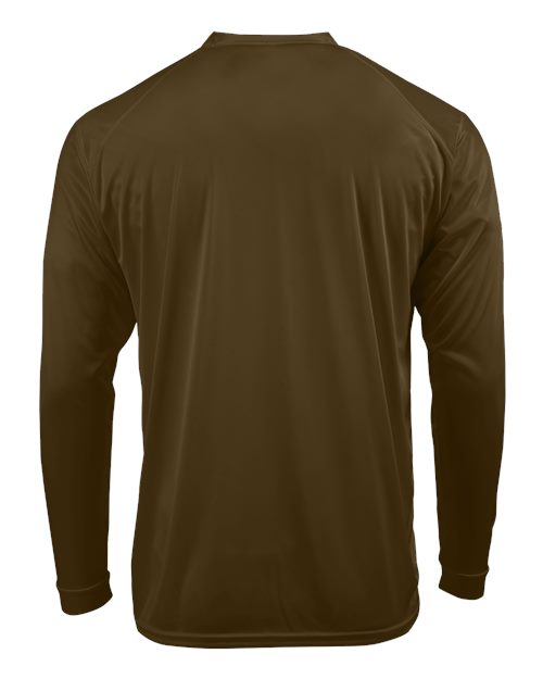 Paragon 210 Long Islander Performance Long Sleeve T-Shirt #color_Coyote Brown