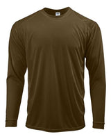 Paragon 210 Long Islander Performance Long Sleeve T-Shirt #color_Coyote Brown