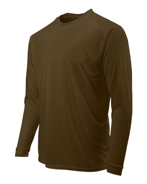 Paragon 210 Long Islander Performance Long Sleeve T-Shirt #color_Coyote Brown