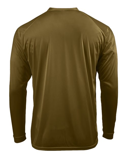Paragon 210 Long Islander Performance Long Sleeve T-Shirt #color_Woodland Brown