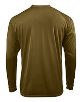 Paragon 210 Long Islander Performance Long Sleeve T-Shirt #color_Woodland Brown