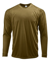 Paragon 210 Long Islander Performance Long Sleeve T-Shirt #color_Woodland Brown