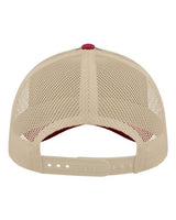 Atlantis Headwear RAPPER Sustainable Canvas Cap #color_Navy/ Burgundy/ Khaki